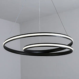 FEEL Lampadario pendente LED 43W cerchio nero stilizzato moderno luce 4000K sospensione anello soggiorno cucina 230V