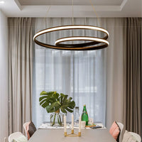 FEEL Lampadario pendente LED 43W cerchio nero stilizzato moderno luce 4000K sospensione anello soggiorno cucina 230V