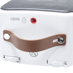 Termoventilatore stufa ventilata stile vintage 1200W basso consumo caldobagno 2 in 1 ventilatore manico pelle 230V