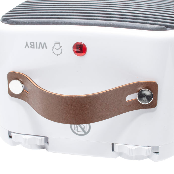 Termoventilatore stufa ventilata stile vintage 1200W basso consumo caldobagno 2 in 1 ventilatore manico pelle 230V