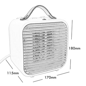 Termoventilatore stufa ventilata stile vintage 1200W basso consumo caldobagno 2 in 1 ventilatore manico pelle 230V