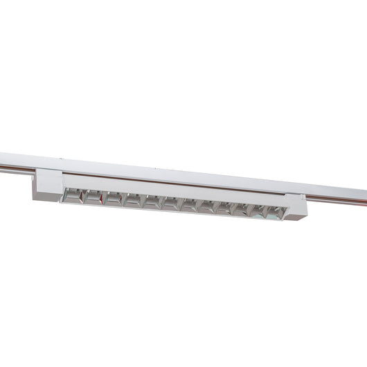 Faretto binario track monofase barra 12 LED 26W resa 312W luce spot orientabile interni negozio 230V BIANCO LUCE 4000K