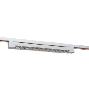 Faretto binario track monofase barra 12 LED 26W resa 312W luce spot orientabile interni negozio 230V BIANCO LUCE 3000K