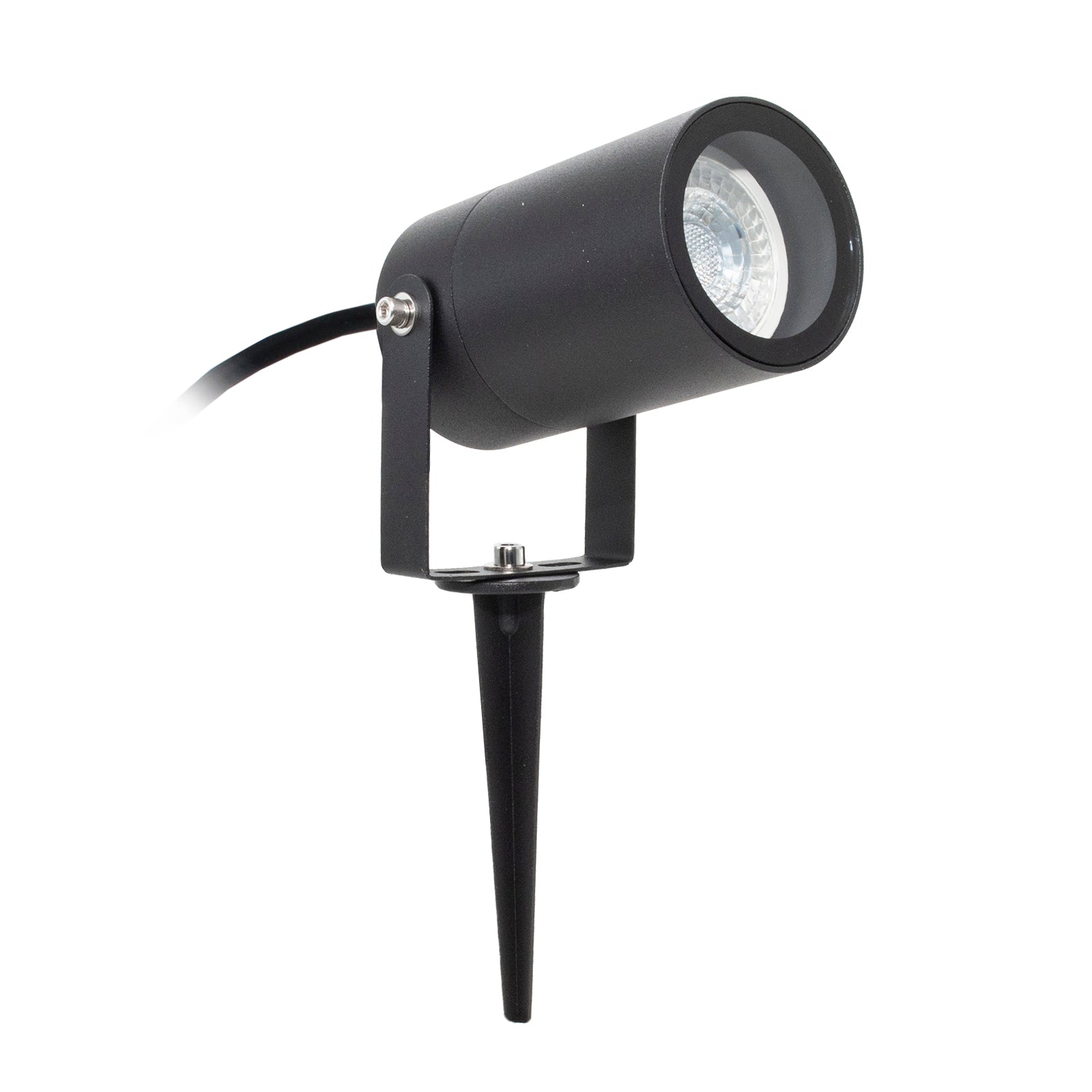 Faretto SPOT picchetto orientabile IP65 LED GU10 segnapassi impermeabile luci giardino alberi 230V COLORE NERO