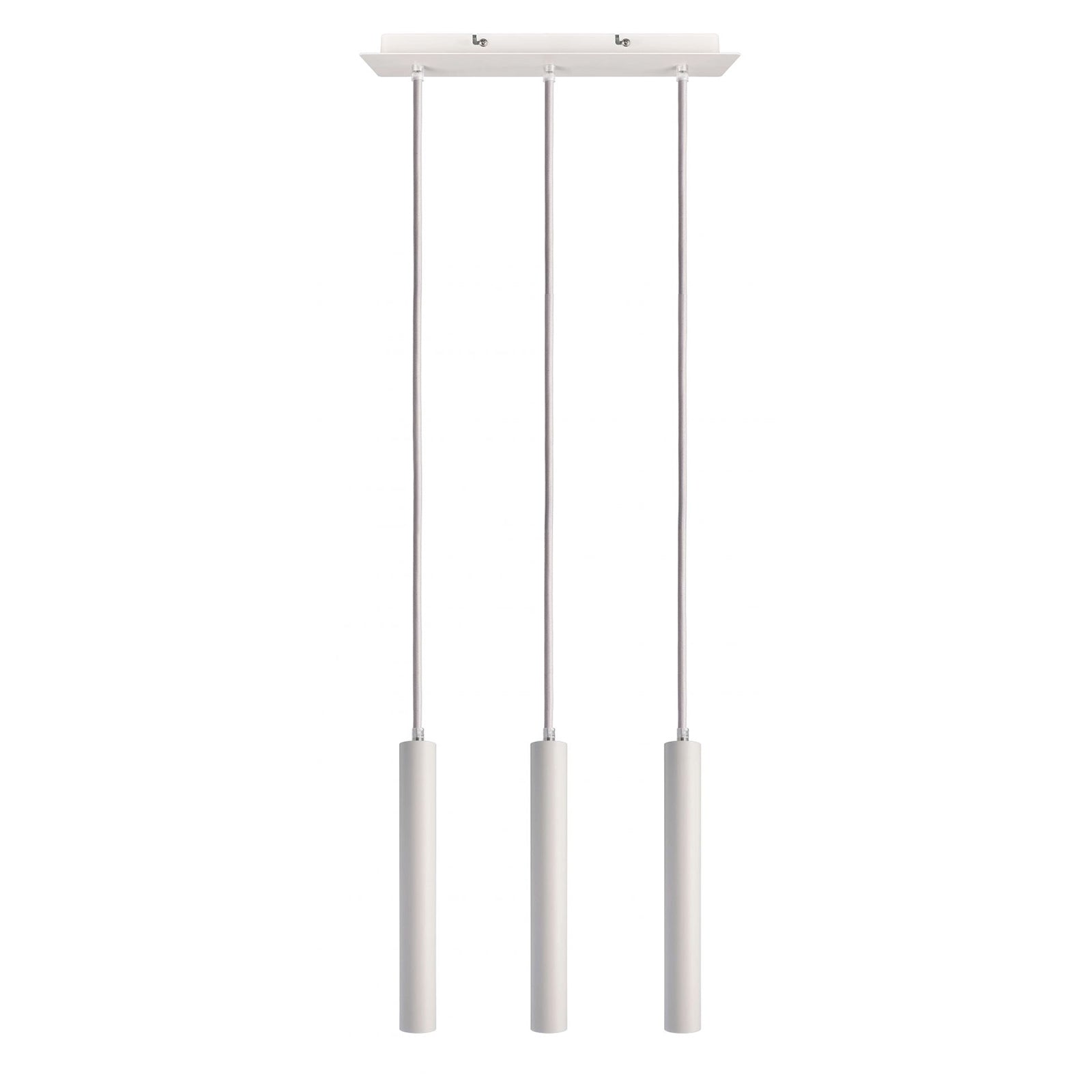 Lampada sospensione lampadario 3 luci LED 15W pendente cilindro luce 3000K tavolo bar ristorante RA90 230V BIANCO