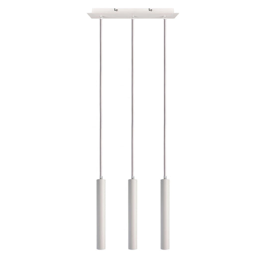 Lampada sospensione lampadario 3 luci LED 15W pendente cilindro luce 3000K tavolo bar ristorante RA90 230V BIANCO
