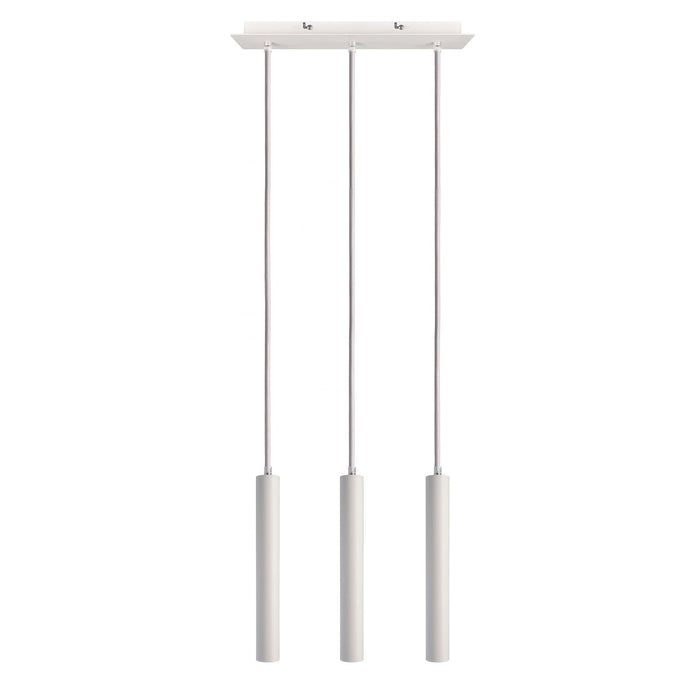 Lampada sospensione lampadario 3 luci LED 15W pendente cilindro luce 3000K tavolo bar ristorante RA90 230V BIANCO
