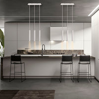 Lampada sospensione lampadario 3 luci LED 15W pendente cilindro luce 3000K tavolo bar ristorante RA90 230V BIANCO