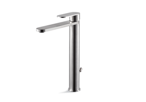 Miscelatore lavabo alto con scarico acciaio inox Vema AYAS STEEL V28020 Satinato