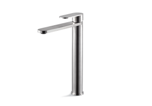 Miscelatore lavabo alto senza scarico acciaio inox Vema AYAS STEEL V28021 Satinato