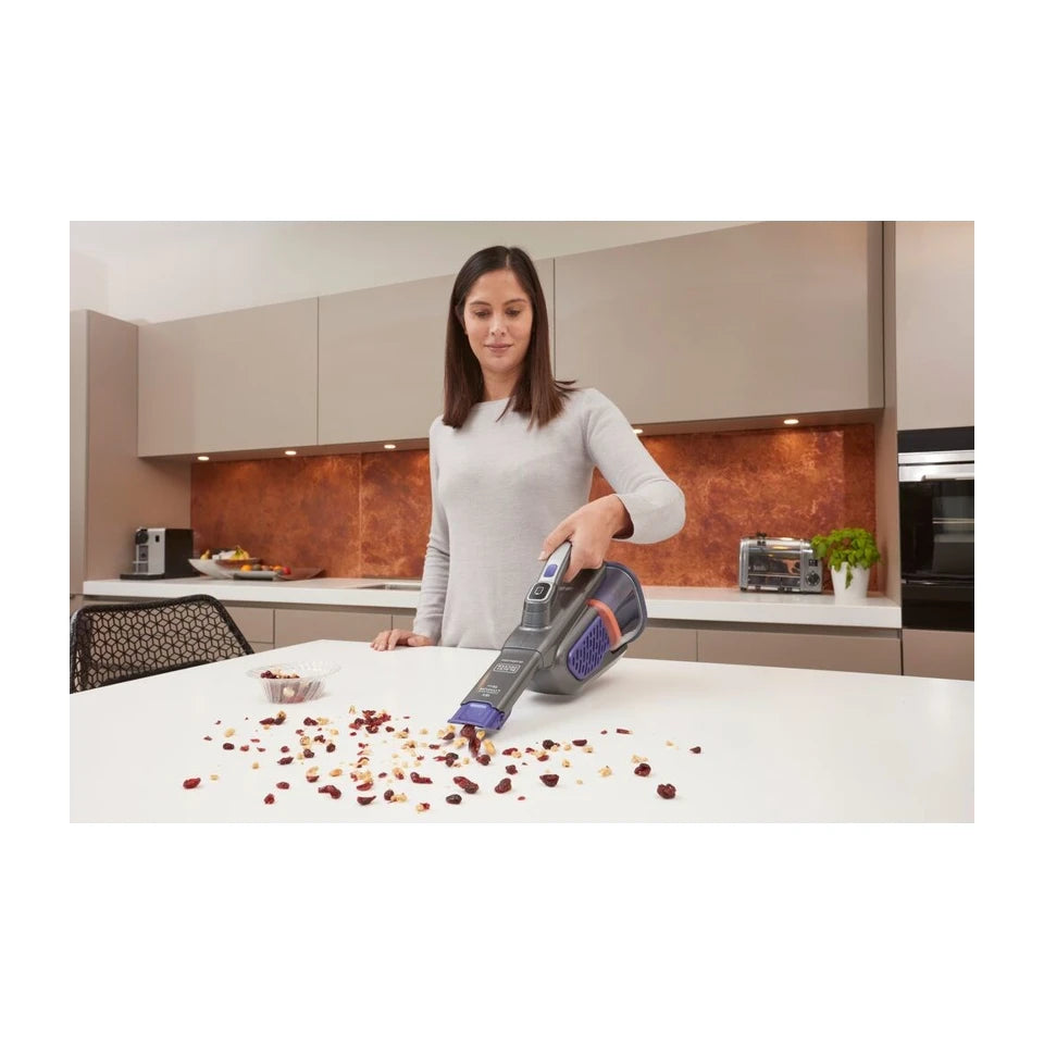 Aspirapolvere portatile Black & Decker BHHV520BFP nero, viola senza sacchetto