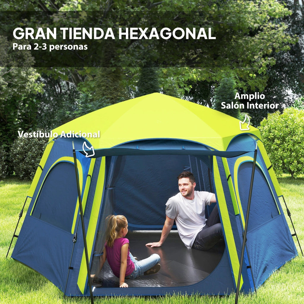 Tenda 4 Posti ¨C zephmum ¨C 280x240x155 cm Blu