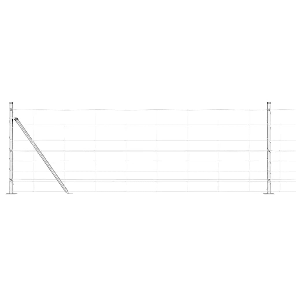 Palo della recinzione Zincato 25 x 0,8 m Acciaio