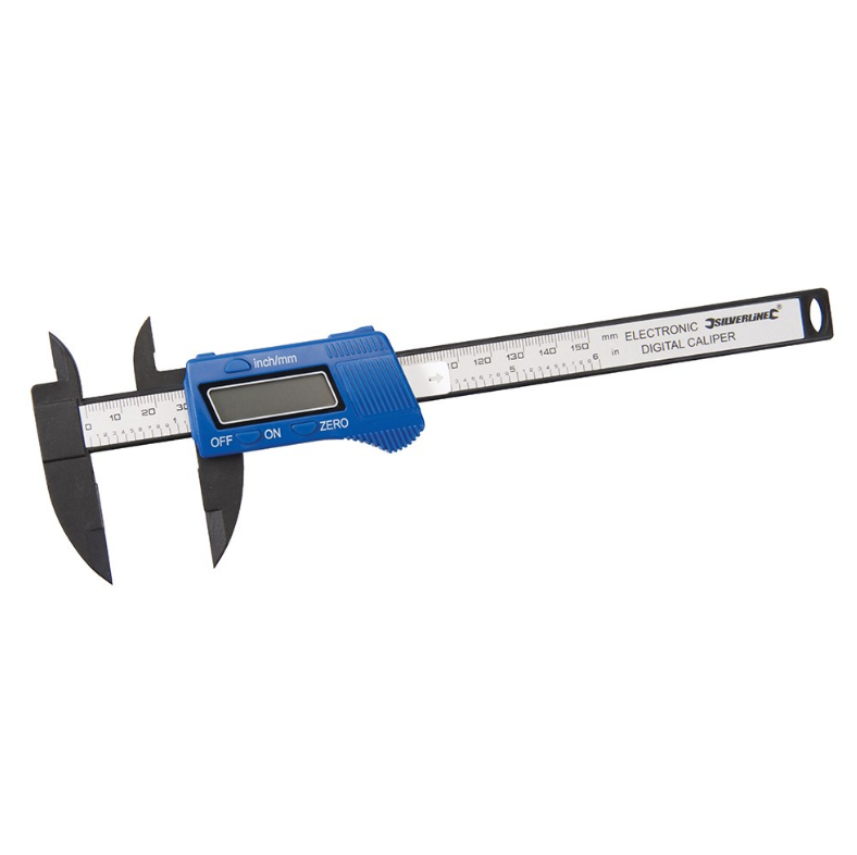 Calibro Ventesimale Digitale in fibra di carbonio risoluzione 150 mm Silverline