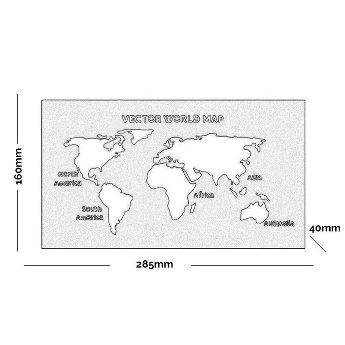 Applique moderno 3 temperature luce LED 13W lampada di design planisfero per interni parete rettangolare 230V