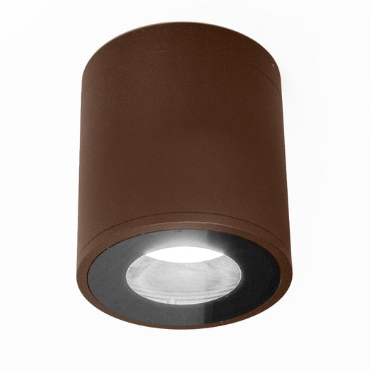 Plafoniera faretto TONDO lampada soffitto LED GU10 6W luce sensoriale bagno IP65 230V COLORE CORTEN LUCE VERDE