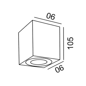 Plafoniera faretto quadrato lampada LED GU10 8W luce vasca box doccia sensoriale bagno IP65 230V COLORE NERO LUCE 4000K