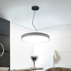 Lampadario pendente cerchio 80cm LED 95W MENKAR 800 lampada UP DOWN sospensione 2 temperature 230V COLORE NERO