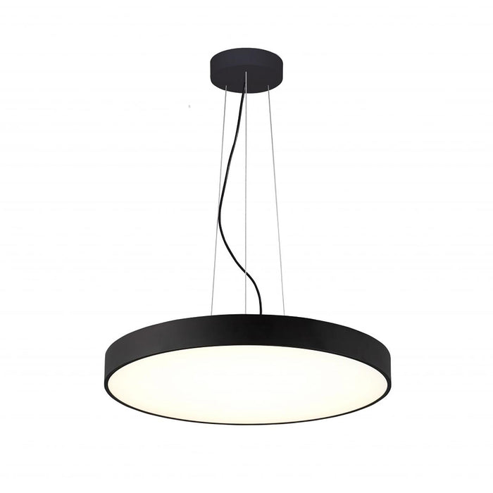 Lampadario pendente cerchio 60cm LED 65W MENKAR 600 lampada UP DOWN sospensione 2 temperature 230V COLORE NERO