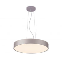 Lampadario pendente cerchio 60cm LED 65W MENKAR 600 lampada UP DOWN sospensione 2 temperature 230V COLORE ARGENTO