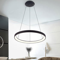 MEROPE 400 lampadario pendente LED 30W CCT dimmerabile lampada sospensione circolare 38m luce cucina tavolo bar ristorante 230V NERO