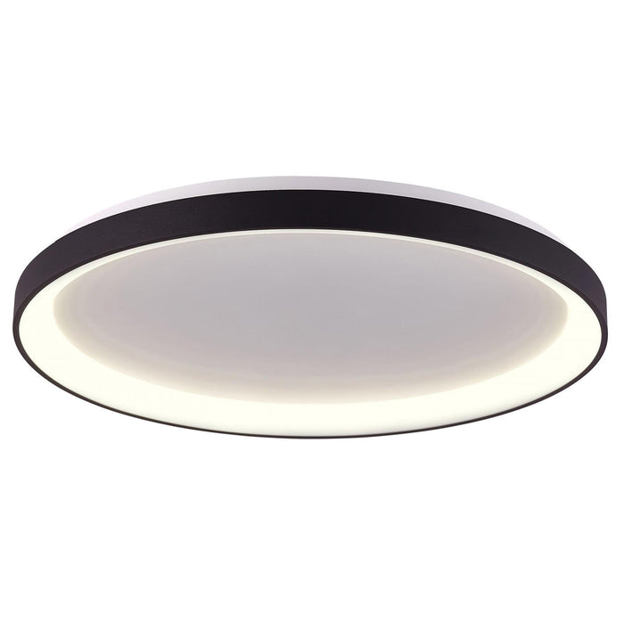 Merope 400 plafoniera tonda LED CCT 30W 3000K 4000K lampada luce soffitto parete ufficio studio 230V 38cm COLORE NERO