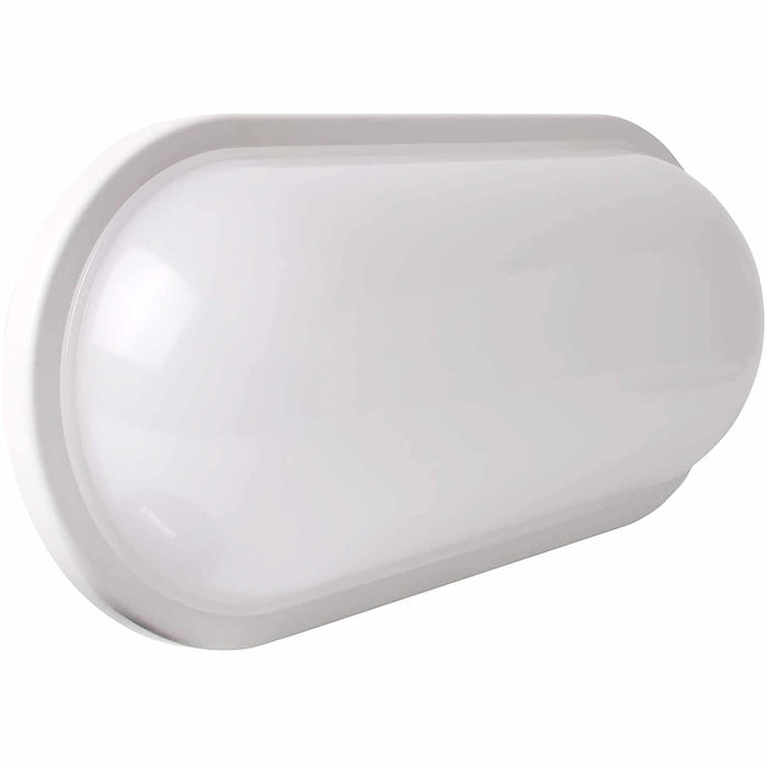 Applique moderno bianco parete lampada impermeabile ovale LED 18W luce esterni giardino ingressi garage 230V 6000K