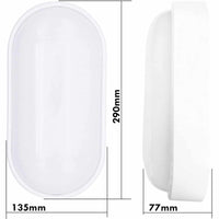 Applique moderno bianco parete lampada impermeabile ovale LED 18W luce esterni giardino ingressi garage 230V 6000K