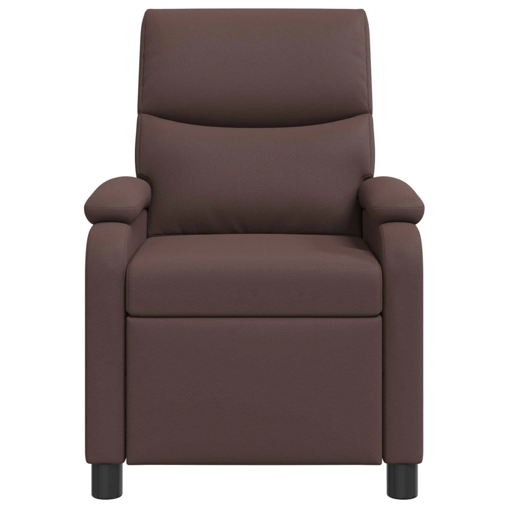 Divano Sedia-Poltrona reclinabile Marrone Similpelle 641209