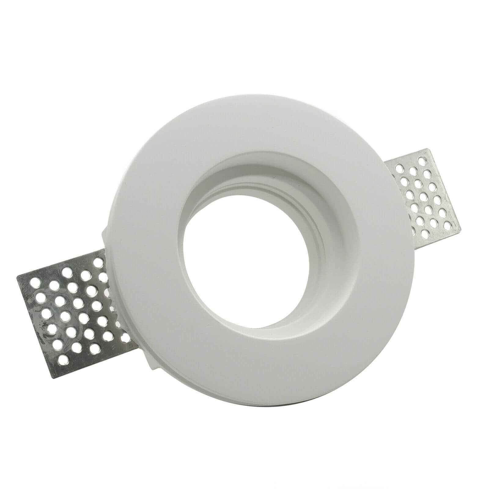 Porta faretto tondo gesso incasso scomparsa foro 10cm supporto lampada LED GU10