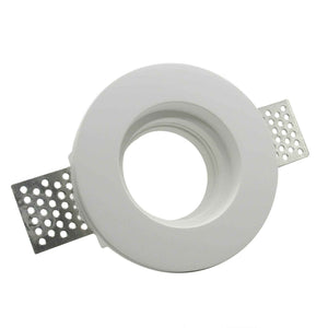 Porta faretto tondo gesso incasso scomparsa foro 10cm supporto lampada LED GU10