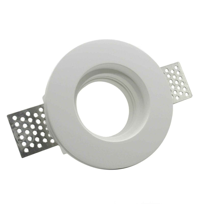 Porta faretto tondo gesso incasso scomparsa foro 10cm supporto lampada LED GU10