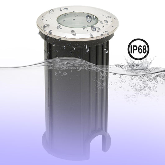 Mini faretto LED RGBW 24V calpestabile IP68 incasso 40mm impermeabile segnapassi 3W RGB 4000K DMX luce colorata piscina 