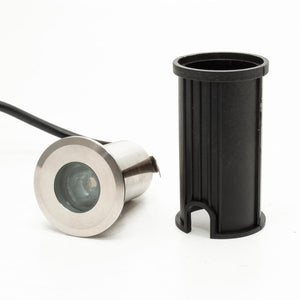 Mini faretto LED RGBW 24V calpestabile IP68 incasso 40mm impermeabile segnapassi 3W RGB 4000K DMX luce colorata piscina 