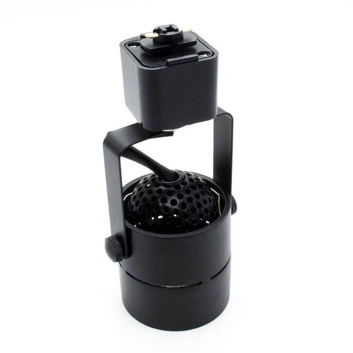 Faretto led per binario monofase, Proiettore Orientabile, Attacco Lampadina GU10, Track sistema illuminazione binario, Vetrina Nero senza lampada