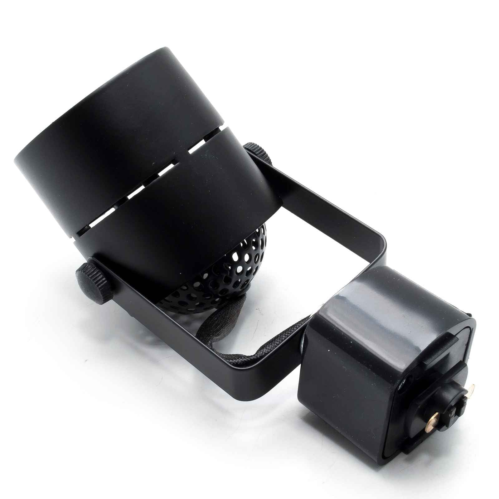 Faretto led per binario monofase, Proiettore Orientabile, Attacco Lampadina GU10, Track sistema illuminazione binario, Vetrina Nero senza lampada
