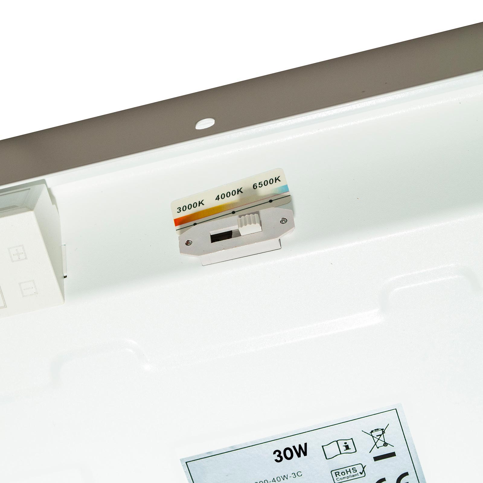 Plafoniera quadrata 3 step LED 30W resa 353W CCT da 3000K a 6500K lampada luce soffitto ufficio 40x40 cm 230V