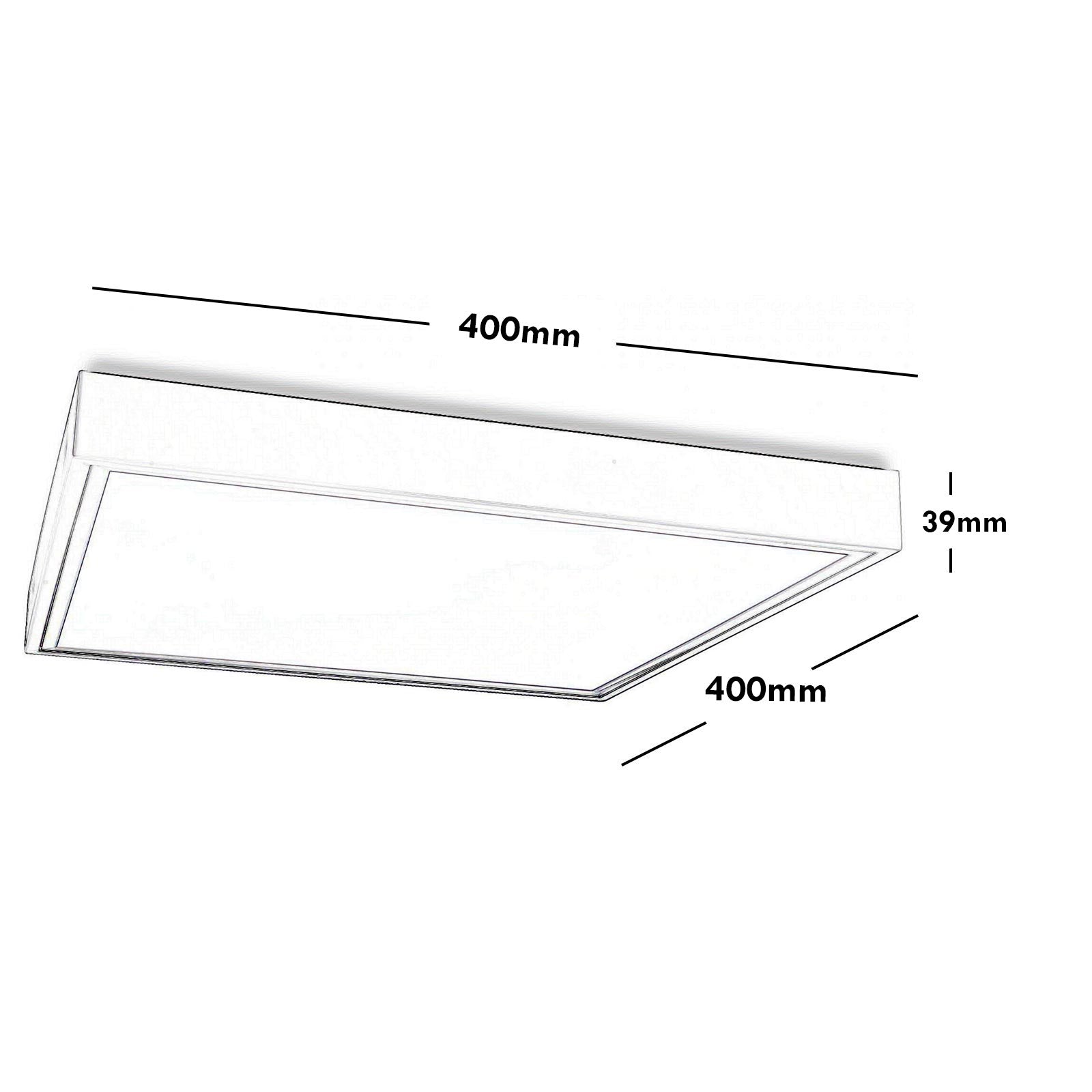 Plafoniera quadrata 3 step LED 30W resa 353W CCT da 3000K a 6500K lampada luce soffitto ufficio 40x40 cm 230V