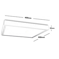 Plafoniera quadrata 3 step LED 30W resa 353W CCT da 3000K a 6500K lampada luce soffitto ufficio 40x40 cm 230V
