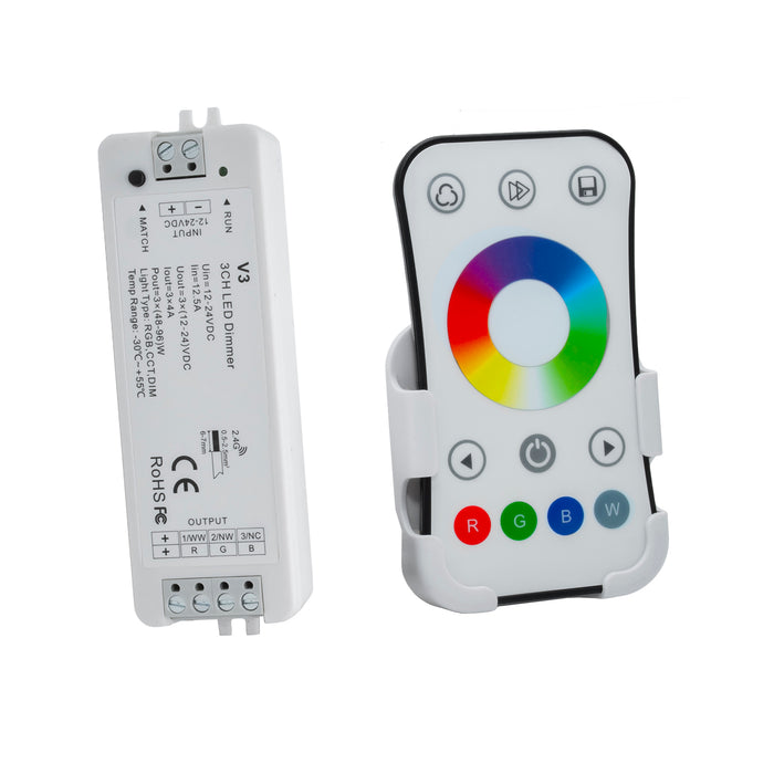 KIT striscia Neon Flex flessibile LED IP67 centralina telecomando alimentatore RGB 24V luce per esterni bobina 10 metri