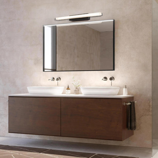 DAFNE Applique moderno NERO lampada parete LED 9W 4000K luce specchio luci specchiera bagno vetro satinato 230V