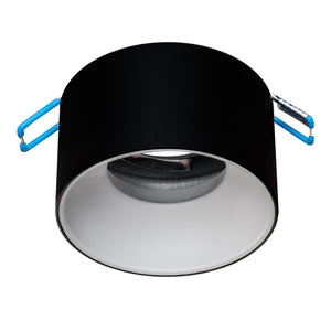 Polla portafaretto tondo nero bianco plafoniera incasso 7cm luce soffitto vetrina ufficio supporto lampade LED GU10 GU5.3