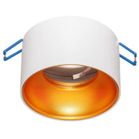 Polla portafaretto tondo plafoniera bianco oro incasso 7cm luce soffitto cartongesso ufficio supporto lampade LED GU10