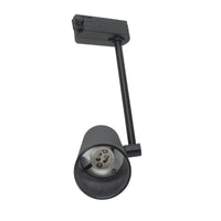 LUX Faretto LED moderno binario track monofase lampada GU10 staffa orientabile luce negozio ufficio 230V NERO
