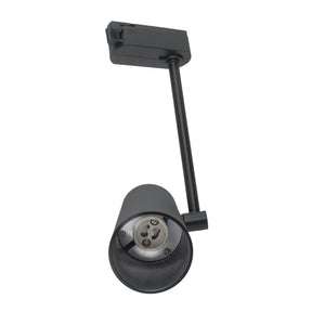 LUX Faretto LED moderno binario track monofase lampada GU10 staffa orientabile luce negozio ufficio 230V NERO
