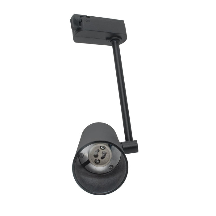 LUX Faretto LED moderno binario track monofase lampada GU10 staffa orientabile luce negozio ufficio 230V NERO