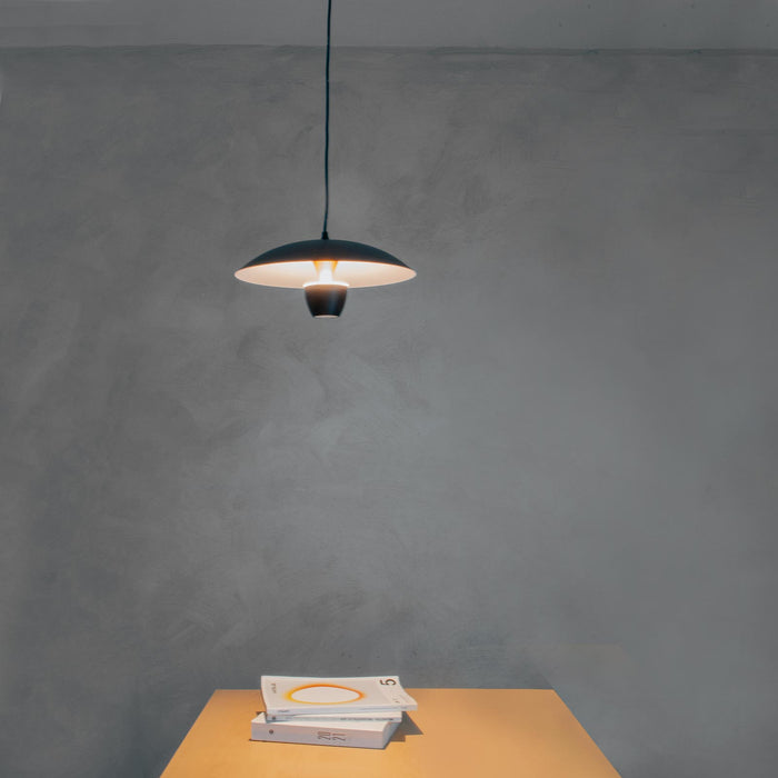 Lampadario moderno LED 11W pendente BIANCO lampada minimal industriale luce 3000K tavolo cucina 230V COLORE NERO