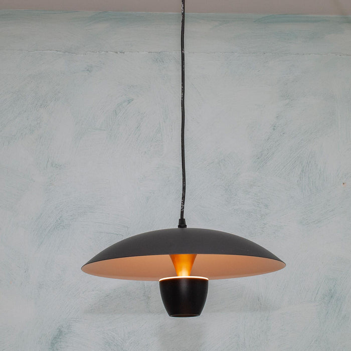 Lampadario moderno LED 11W pendente BIANCO lampada minimal industriale luce 3000K tavolo cucina 230V COLORE NERO