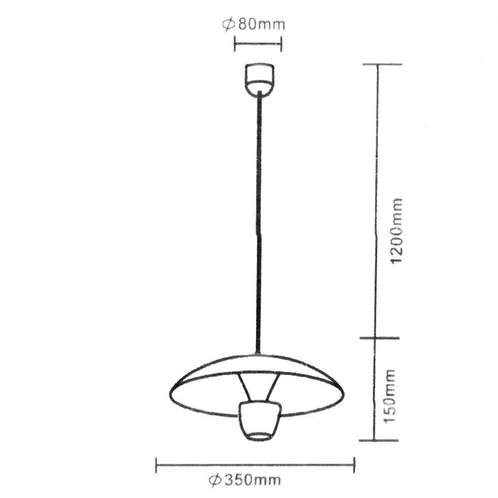 Lampadario moderno LED 11W pendente BIANCO lampada minimal industriale luce 3000K tavolo cucina 230V COLORE NERO