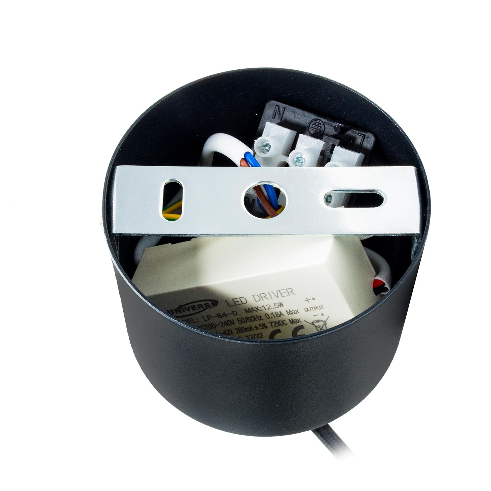 Lampadario moderno LED 11W pendente BIANCO lampada minimal industriale luce 3000K tavolo cucina 230V COLORE NERO